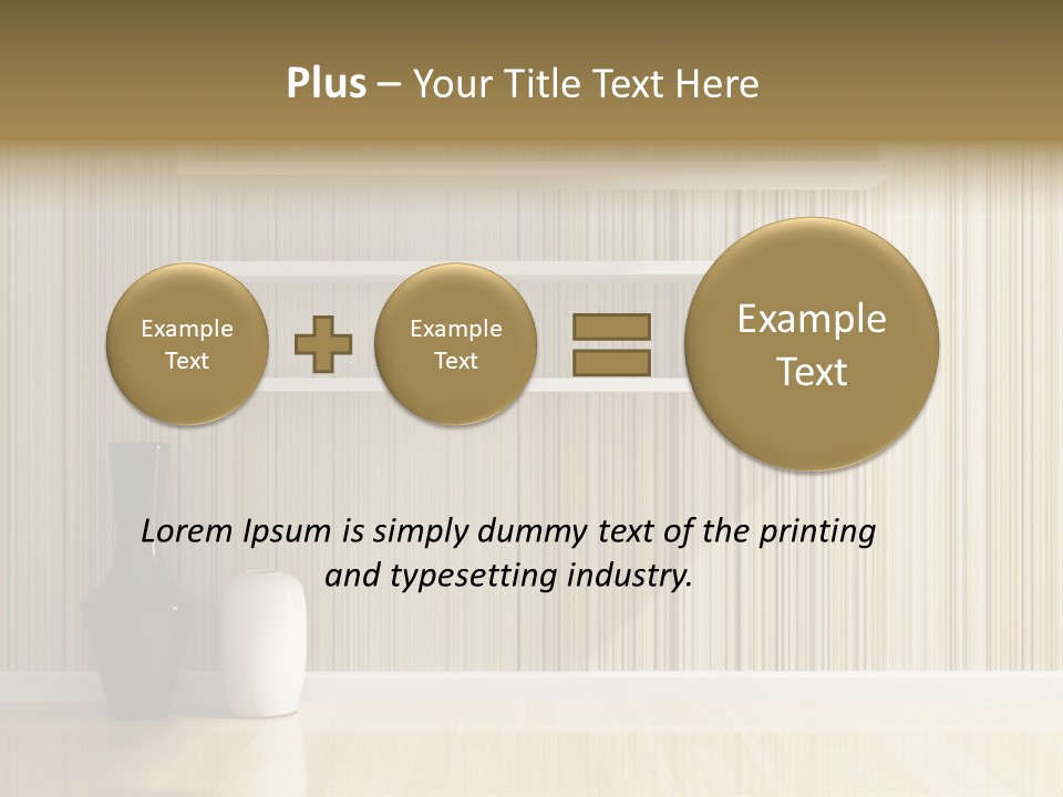 A White Shelf With A Vase On Top Of It PowerPoint Template