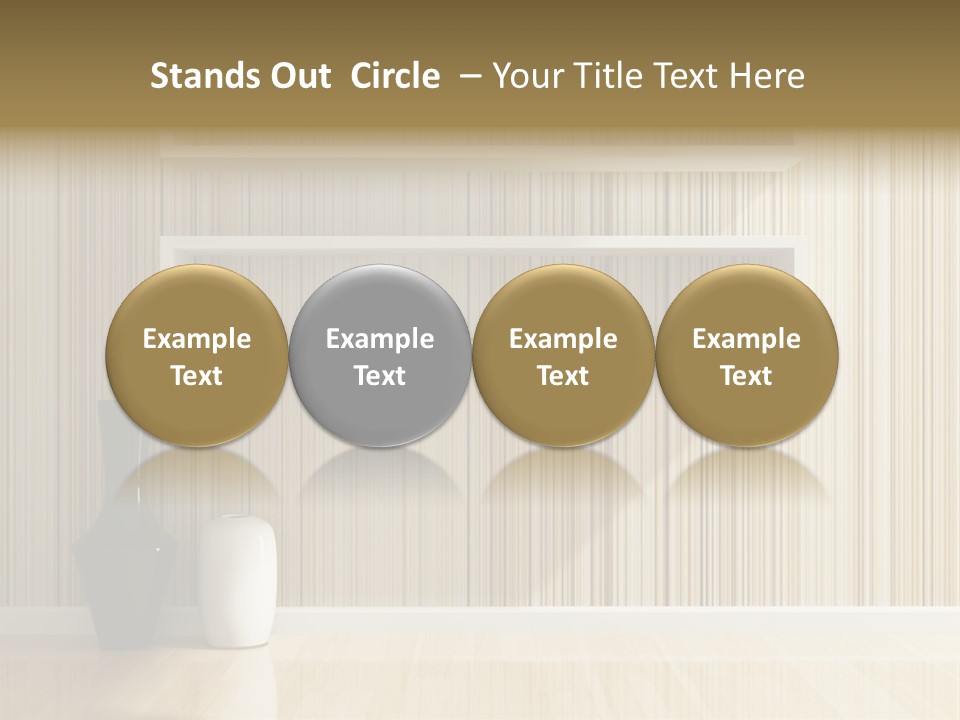 A White Shelf With A Vase On Top Of It PowerPoint Template