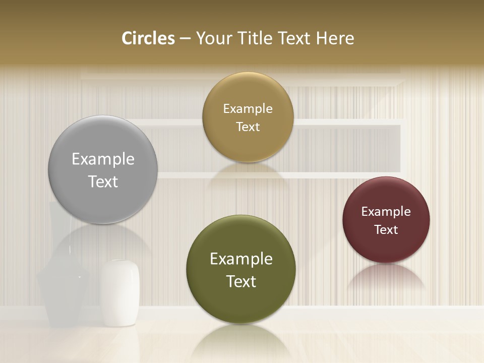 A White Shelf With A Vase On Top Of It PowerPoint Template