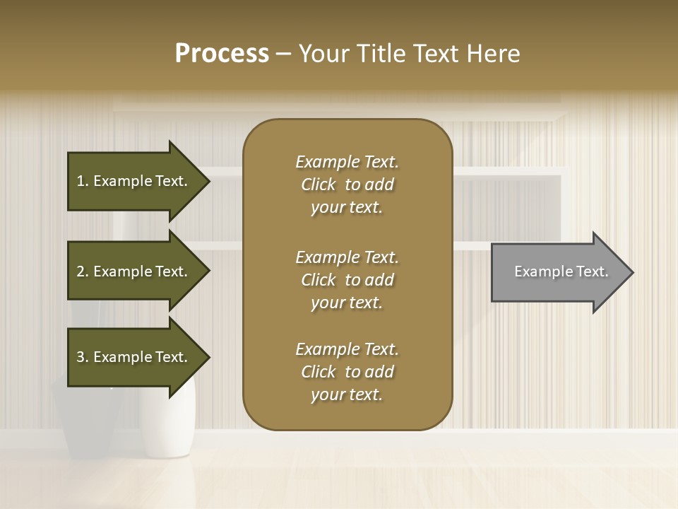 A White Shelf With A Vase On Top Of It PowerPoint Template