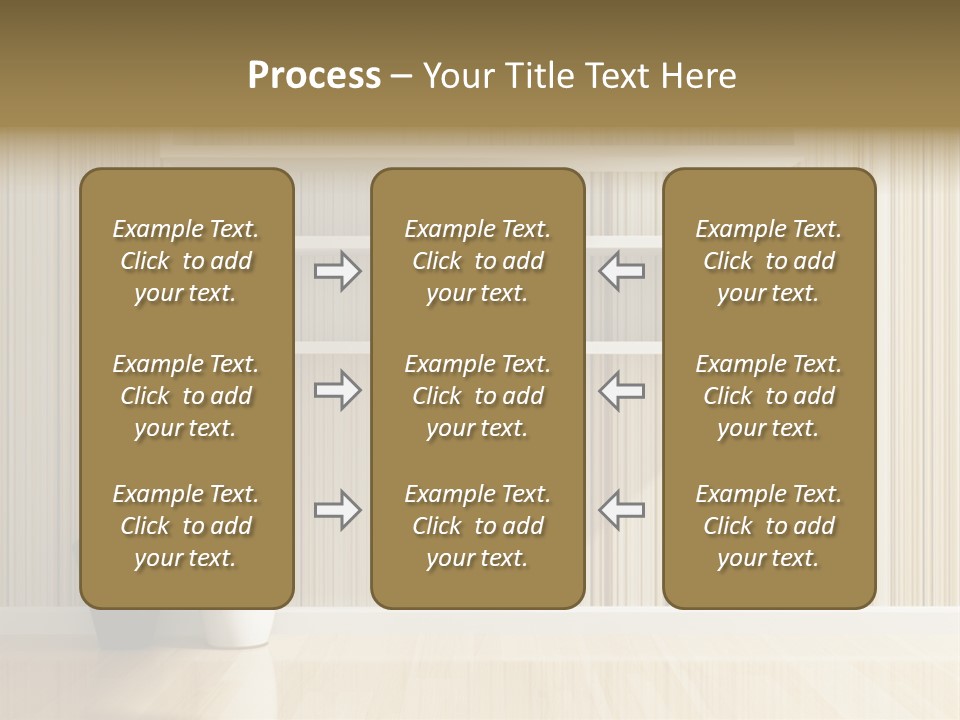 A White Shelf With A Vase On Top Of It PowerPoint Template