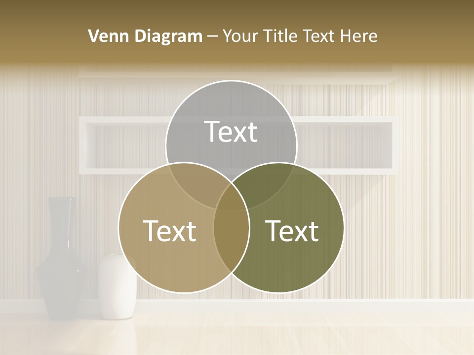 A White Shelf With A Vase On Top Of It PowerPoint Template