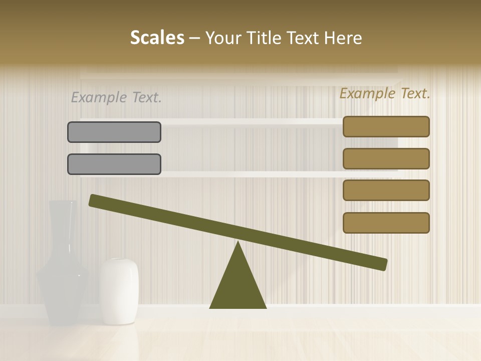 A White Shelf With A Vase On Top Of It PowerPoint Template