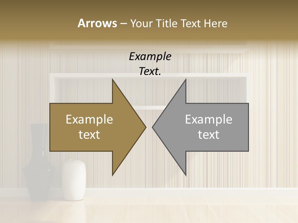A White Shelf With A Vase On Top Of It PowerPoint Template