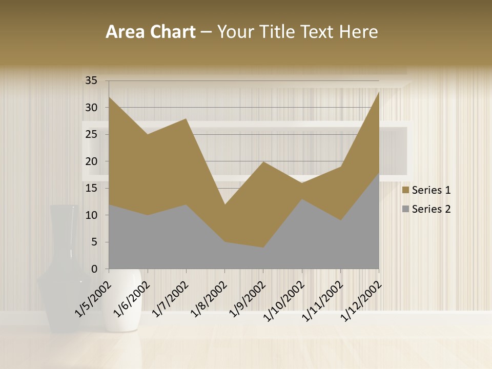 A White Shelf With A Vase On Top Of It PowerPoint Template