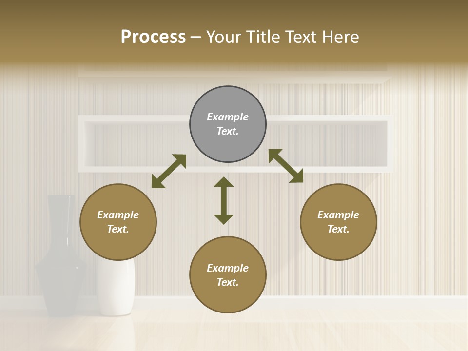 A White Shelf With A Vase On Top Of It PowerPoint Template