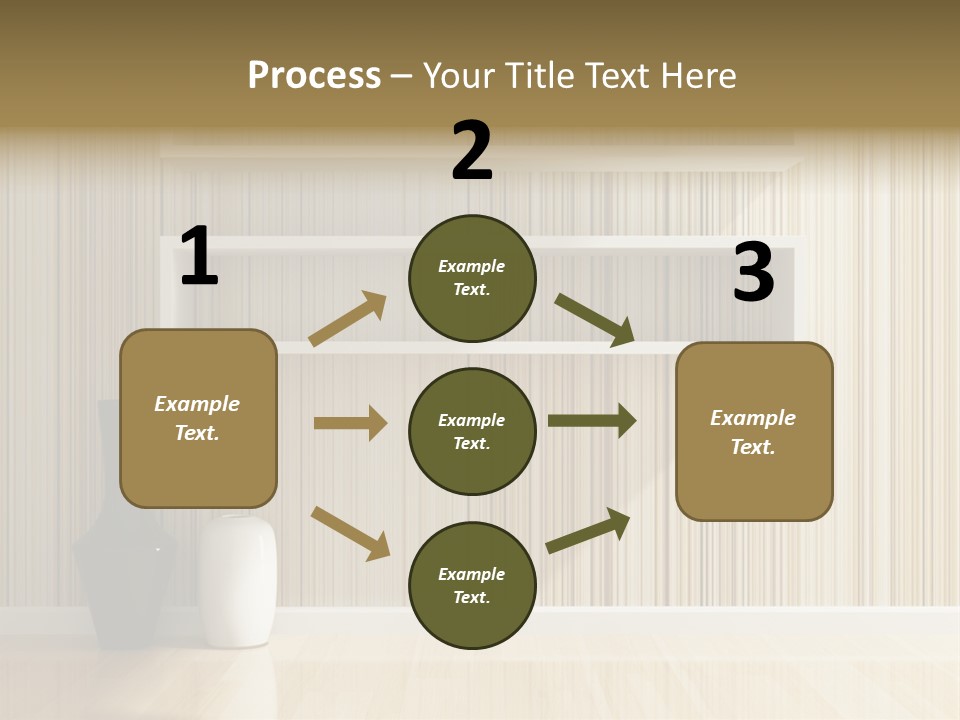 A White Shelf With A Vase On Top Of It PowerPoint Template