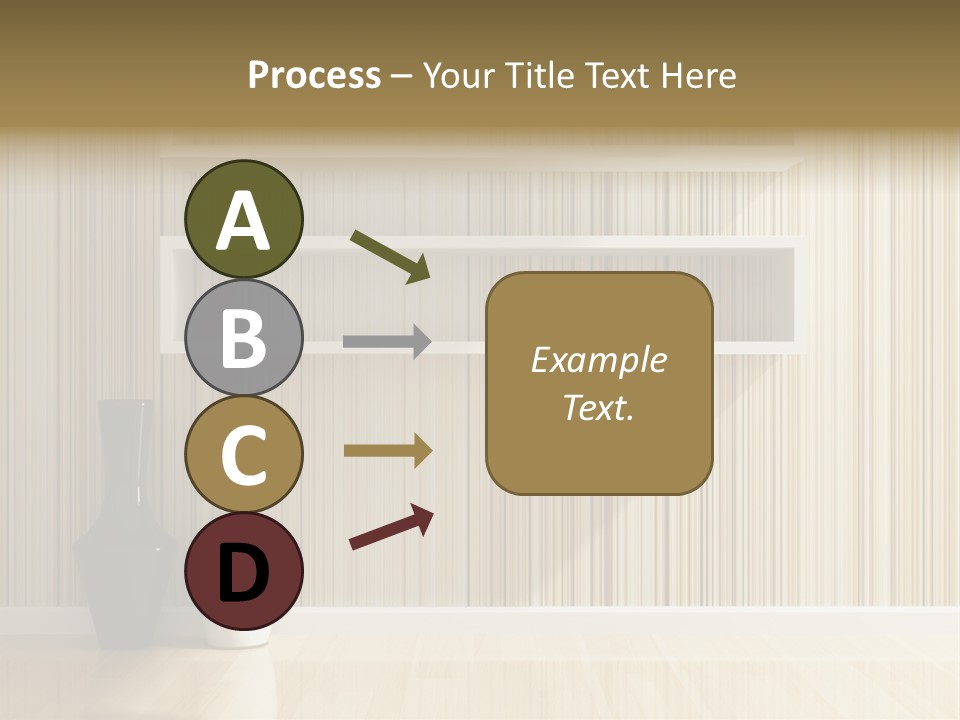 A White Shelf With A Vase On Top Of It PowerPoint Template