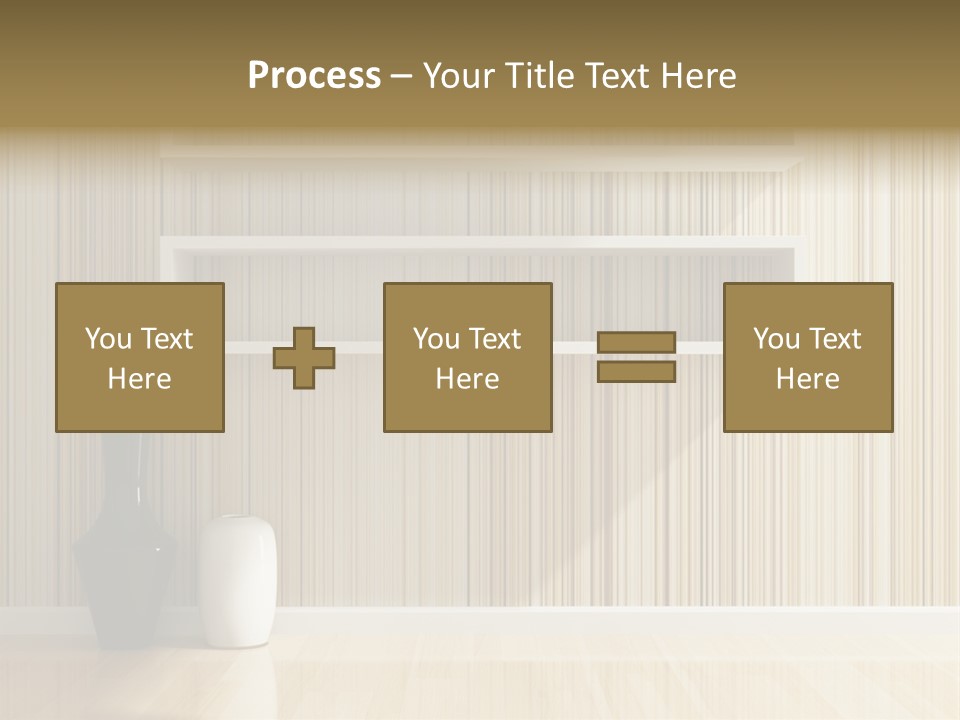 A White Shelf With A Vase On Top Of It PowerPoint Template