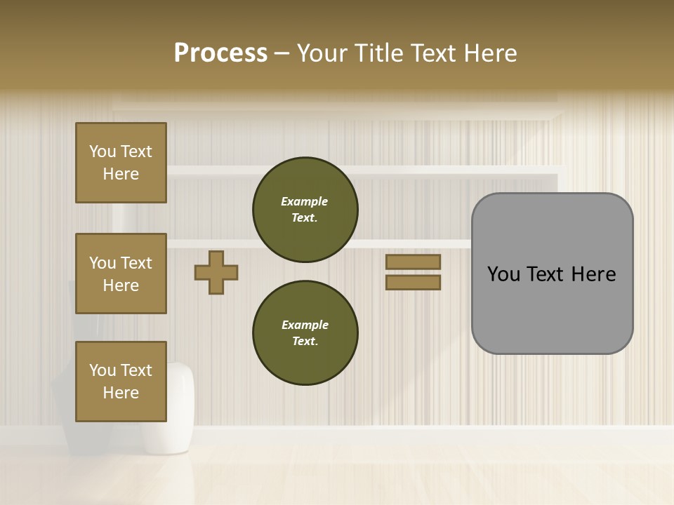 A White Shelf With A Vase On Top Of It PowerPoint Template