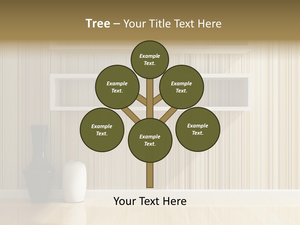 A White Shelf With A Vase On Top Of It PowerPoint Template