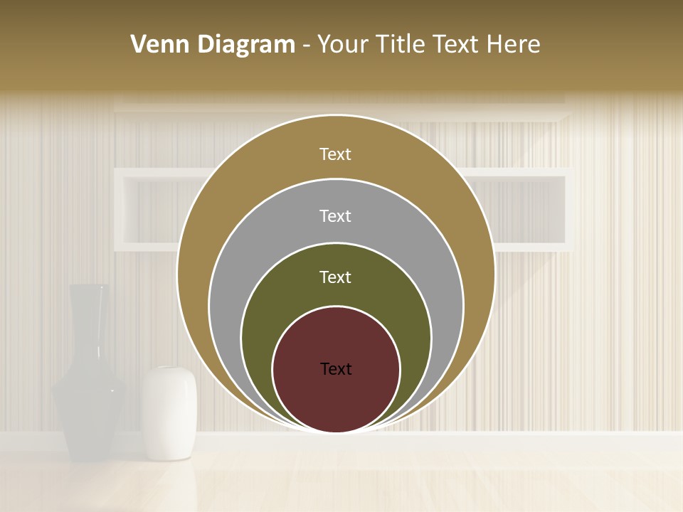 A White Shelf With A Vase On Top Of It PowerPoint Template
