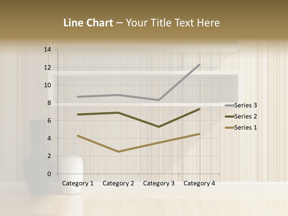 A White Shelf With A Vase On Top Of It PowerPoint Template