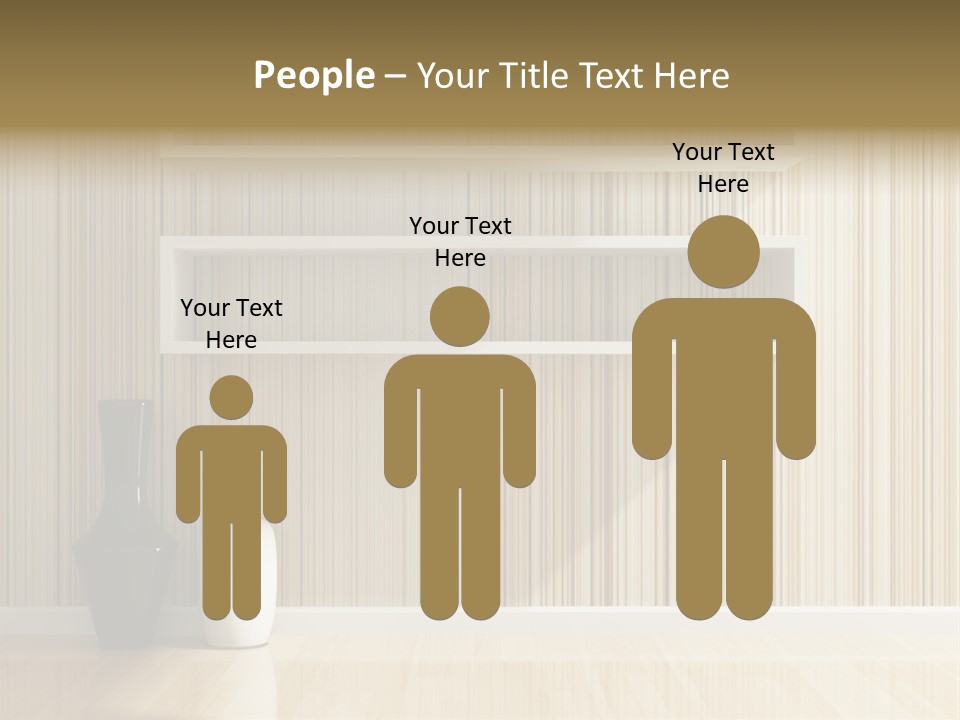 A White Shelf With A Vase On Top Of It PowerPoint Template