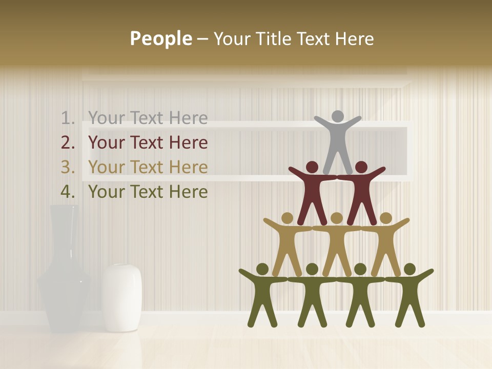 A White Shelf With A Vase On Top Of It PowerPoint Template