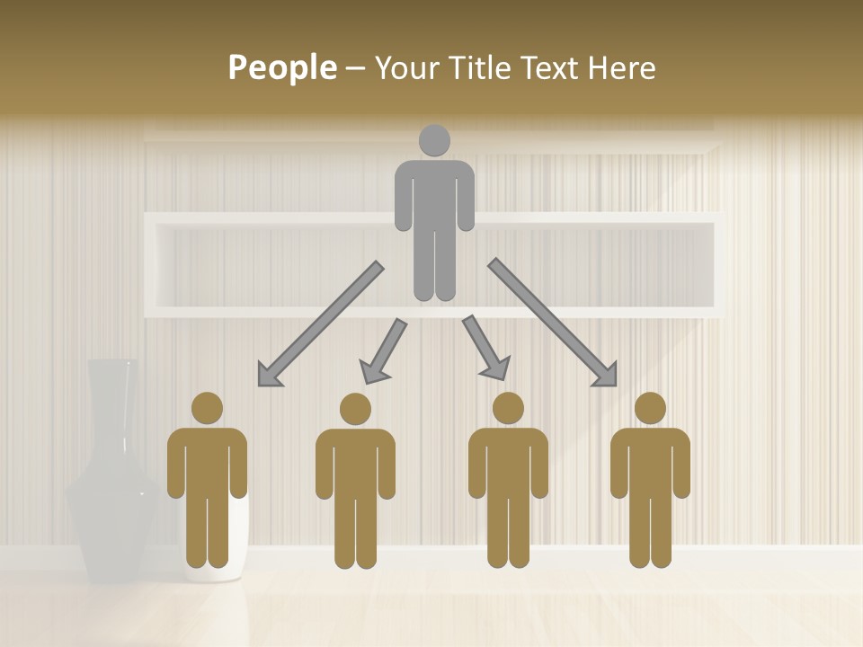 A White Shelf With A Vase On Top Of It PowerPoint Template