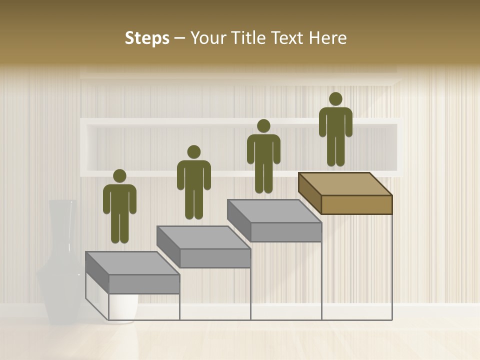 A White Shelf With A Vase On Top Of It PowerPoint Template