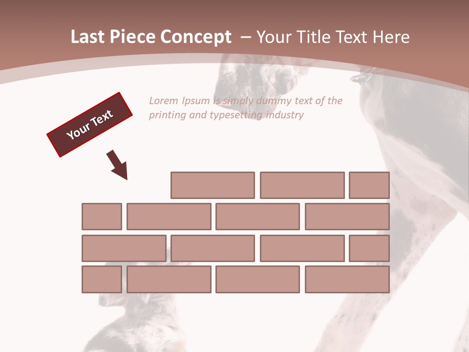 A Dog And A Puppy Are Looking At Each Other PowerPoint Template