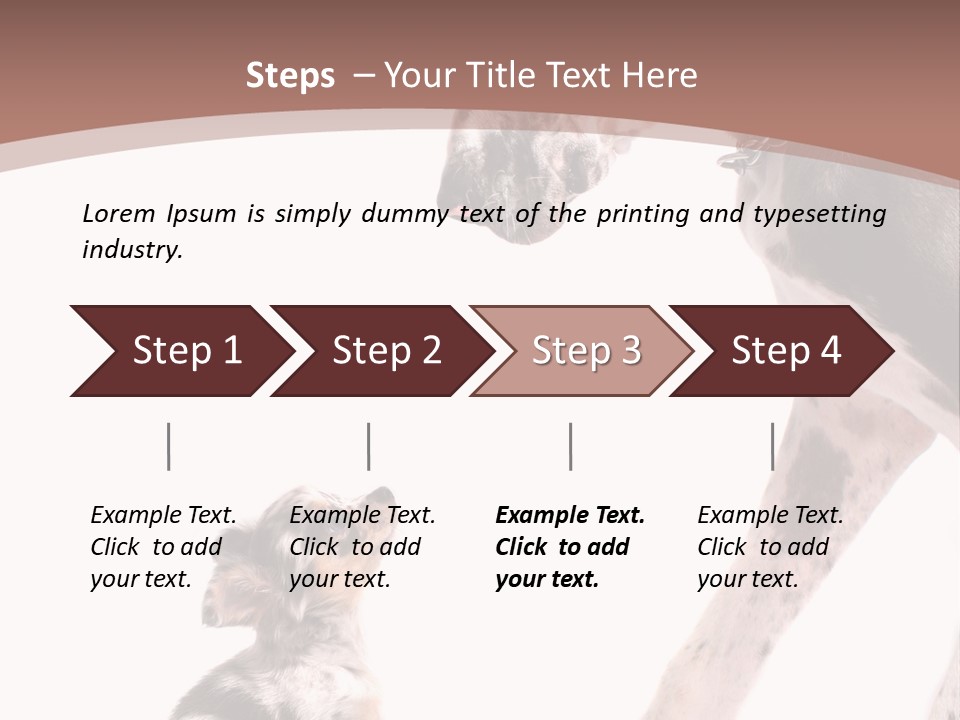 A Dog And A Puppy Are Looking At Each Other PowerPoint Template