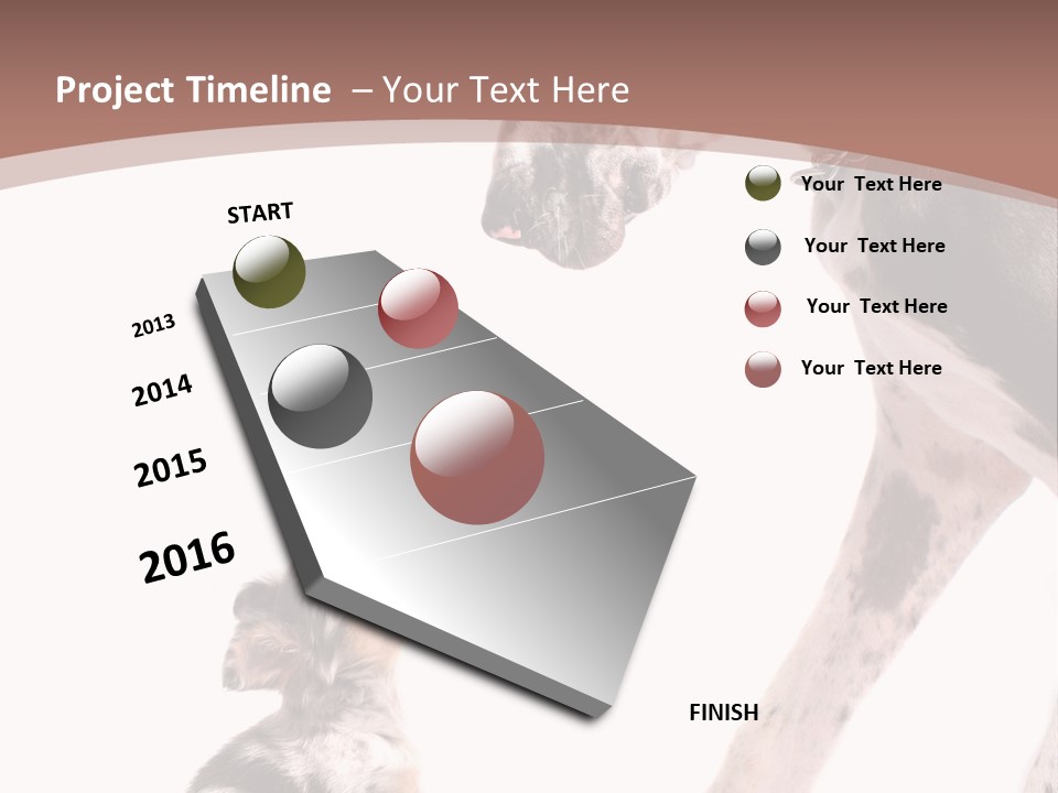 A Dog And A Puppy Are Looking At Each Other PowerPoint Template
