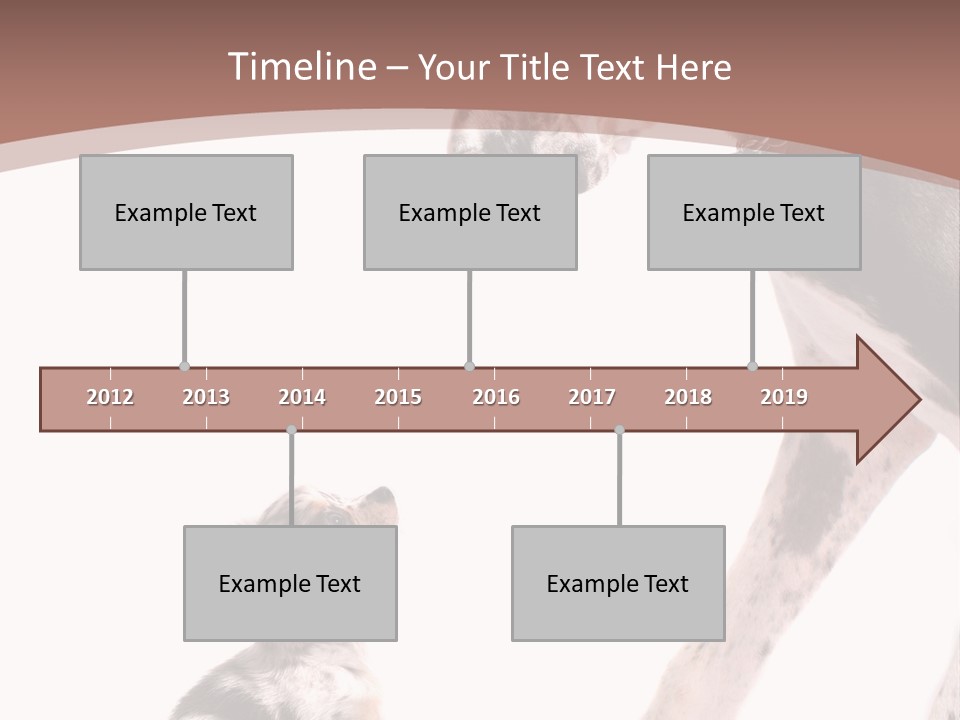 A Dog And A Puppy Are Looking At Each Other PowerPoint Template