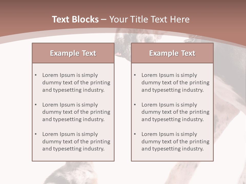 A Dog And A Puppy Are Looking At Each Other PowerPoint Template