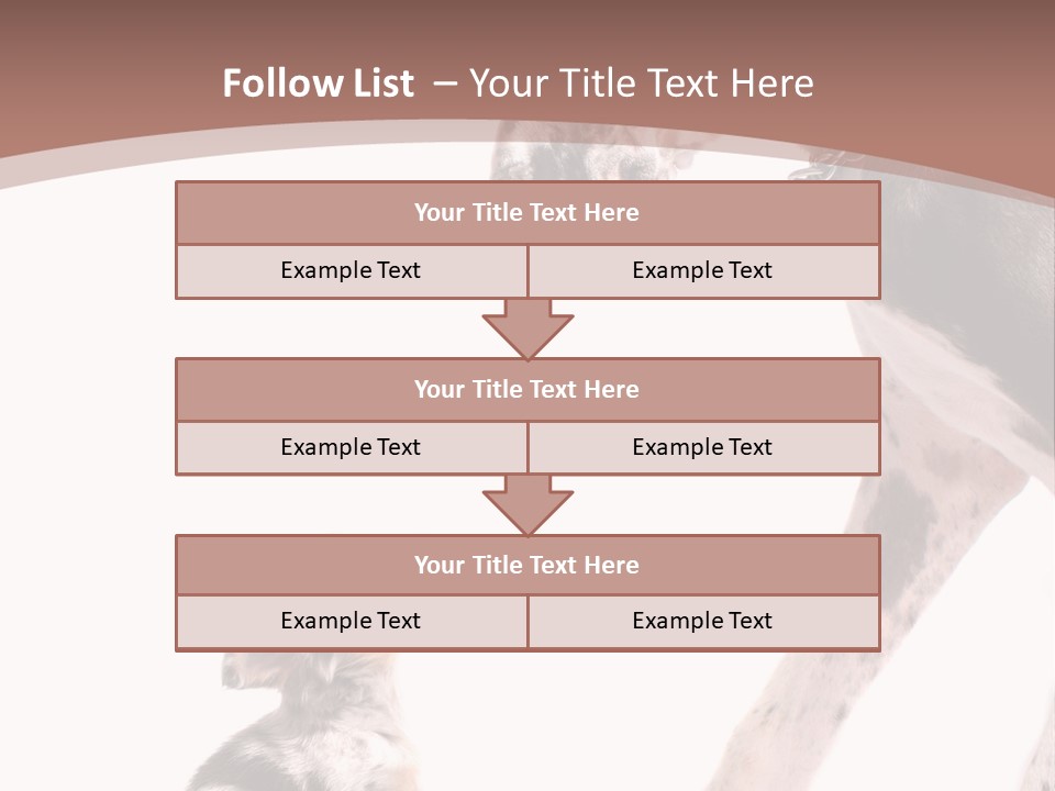 A Dog And A Puppy Are Looking At Each Other PowerPoint Template