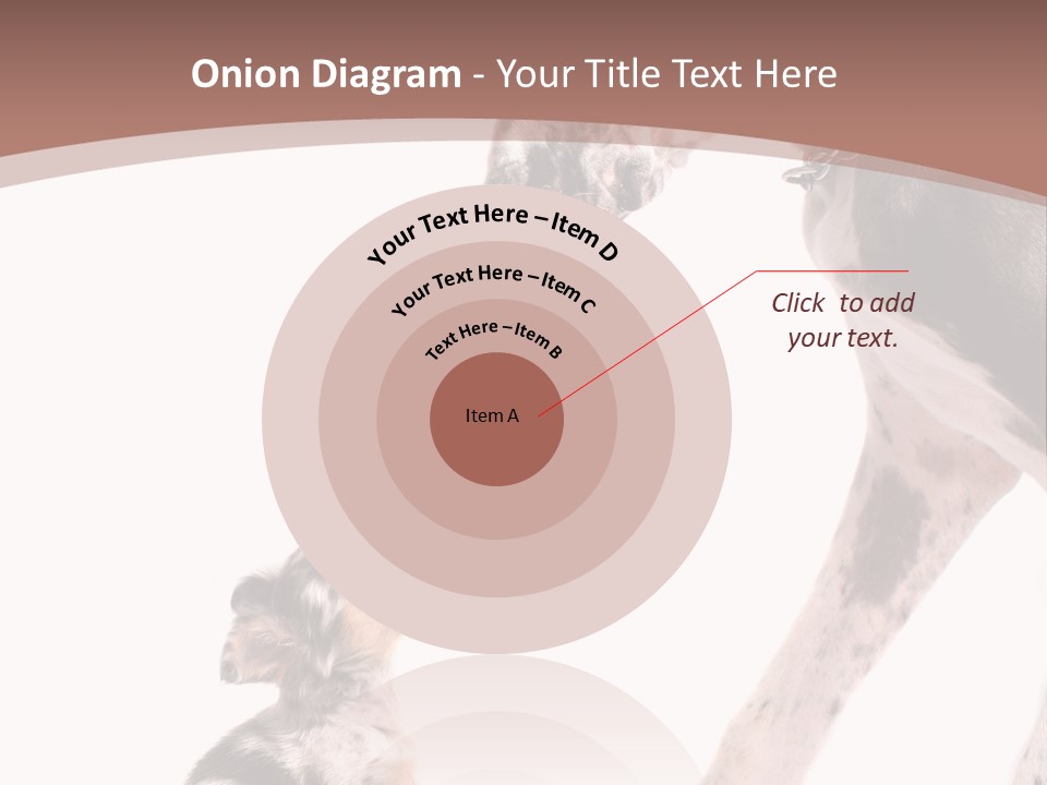 A Dog And A Puppy Are Looking At Each Other PowerPoint Template