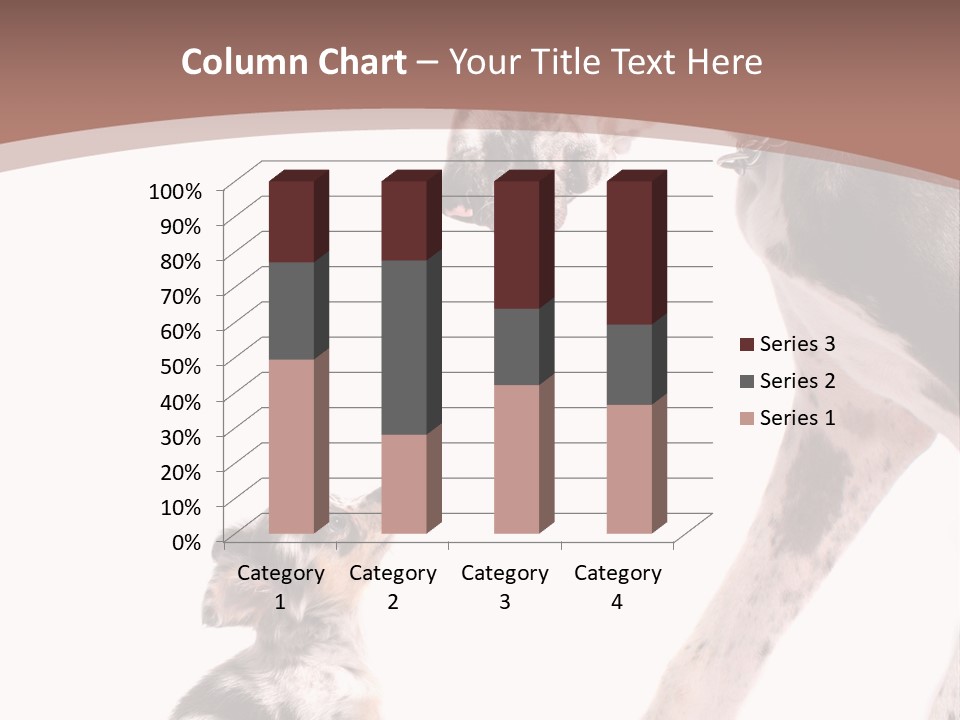 A Dog And A Puppy Are Looking At Each Other PowerPoint Template