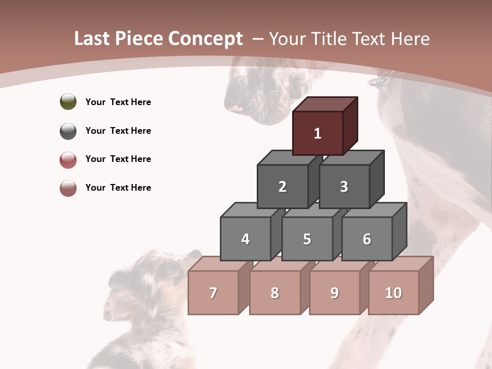 A Dog And A Puppy Are Looking At Each Other PowerPoint Template