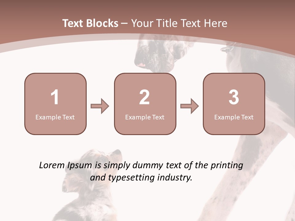 A Dog And A Puppy Are Looking At Each Other PowerPoint Template