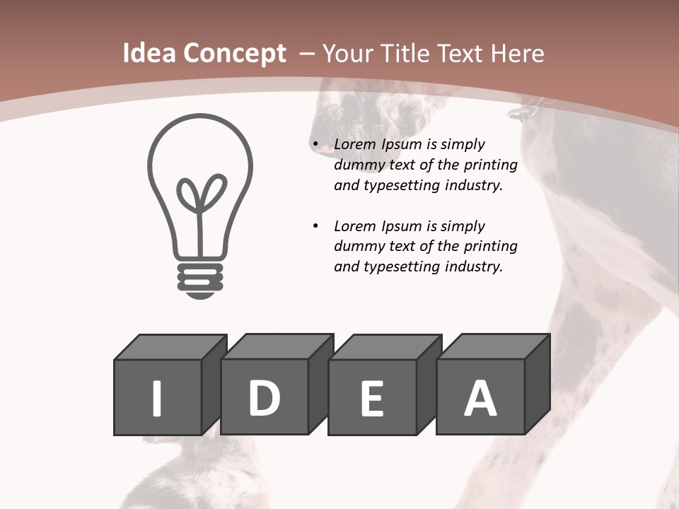 A Dog And A Puppy Are Looking At Each Other PowerPoint Template