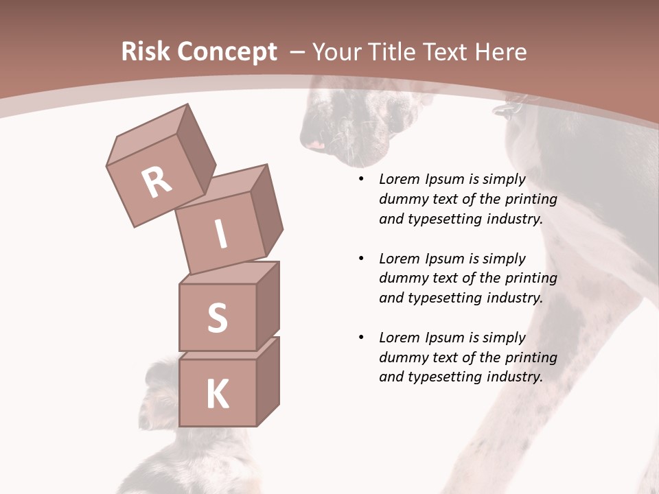 A Dog And A Puppy Are Looking At Each Other PowerPoint Template