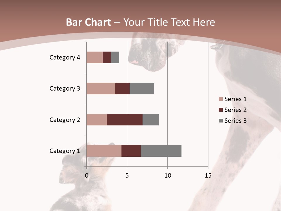 A Dog And A Puppy Are Looking At Each Other PowerPoint Template