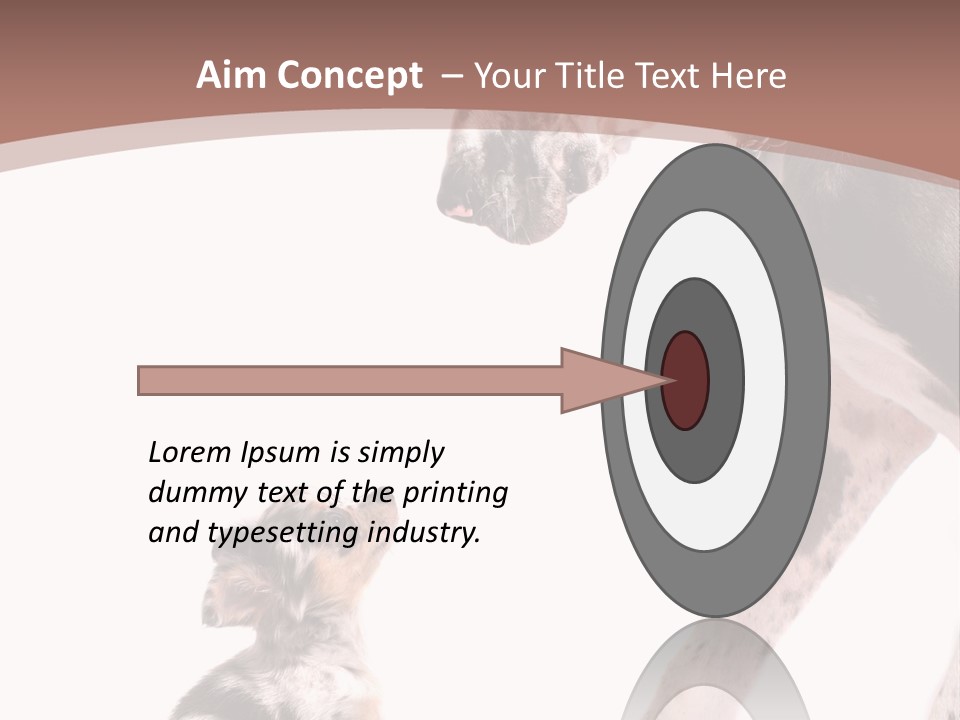 A Dog And A Puppy Are Looking At Each Other PowerPoint Template