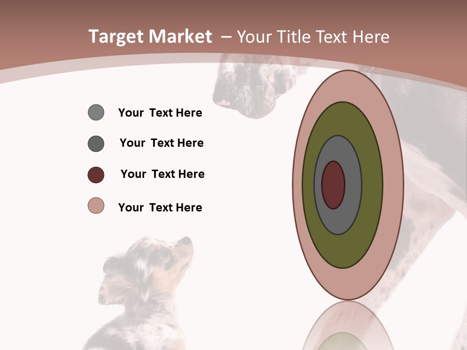 A Dog And A Puppy Are Looking At Each Other PowerPoint Template