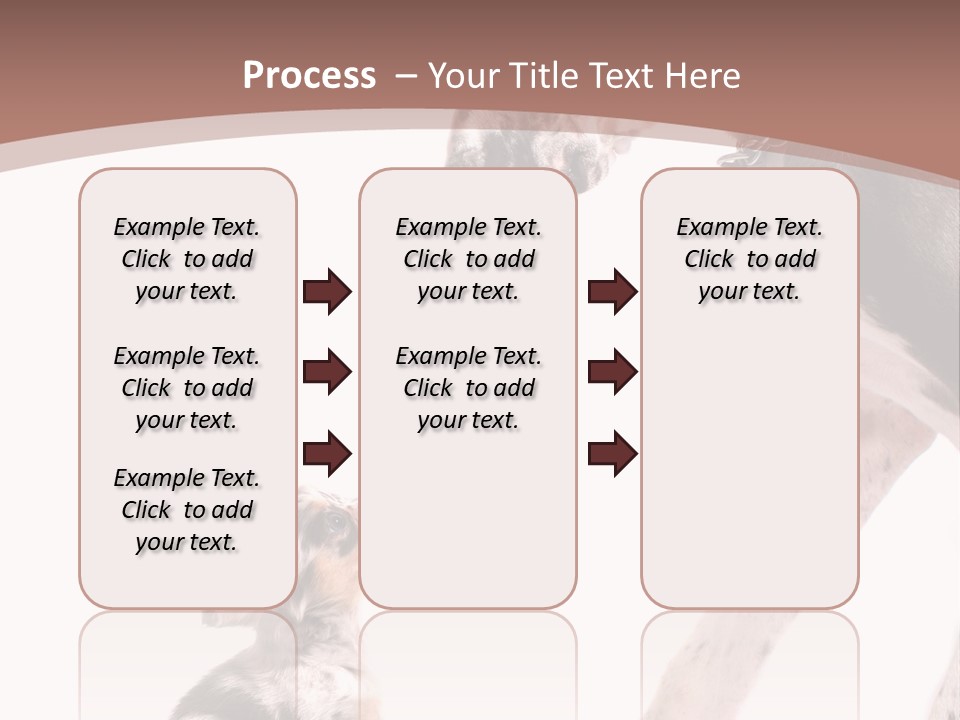 A Dog And A Puppy Are Looking At Each Other PowerPoint Template