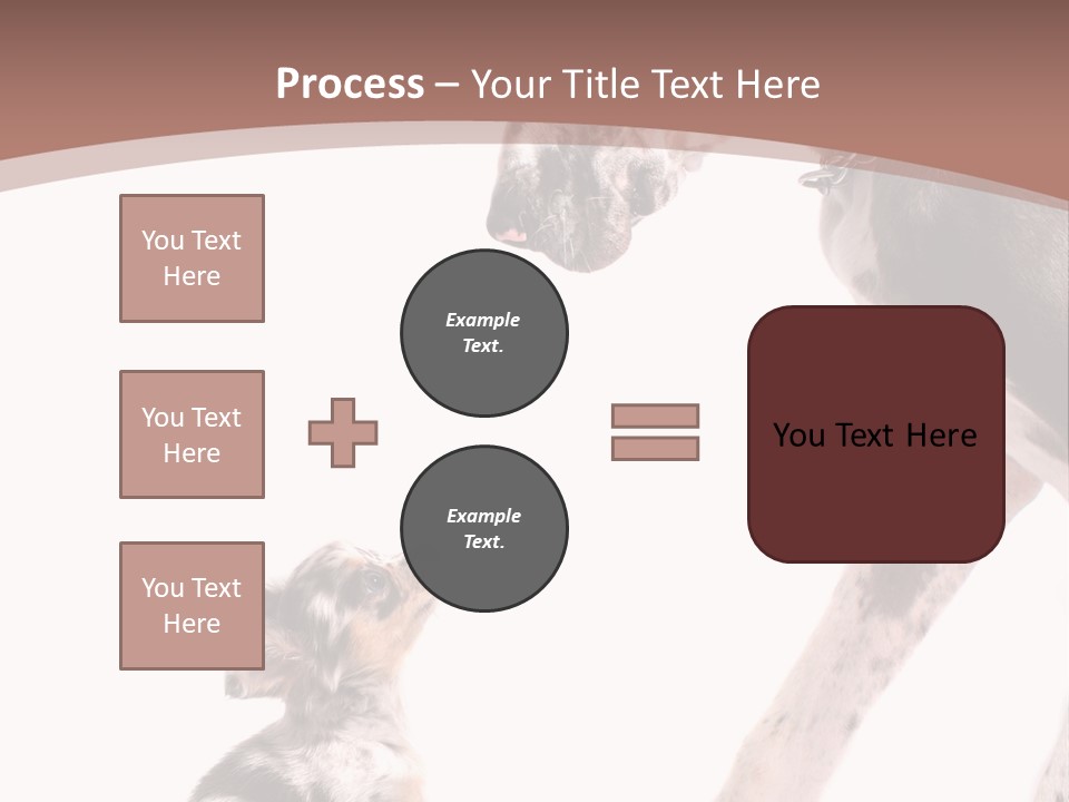 A Dog And A Puppy Are Looking At Each Other PowerPoint Template
