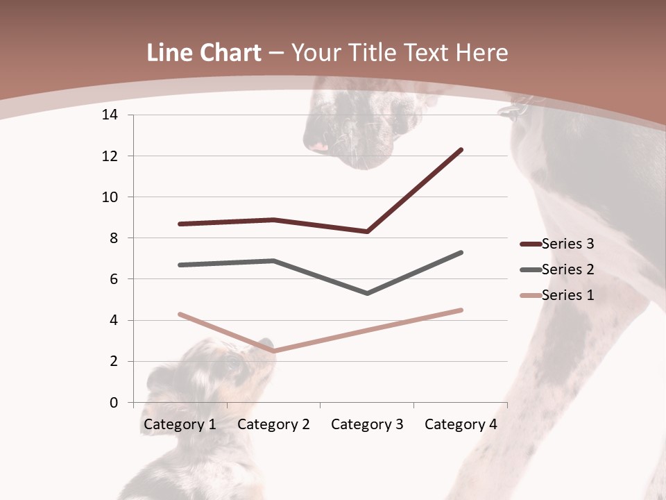 A Dog And A Puppy Are Looking At Each Other PowerPoint Template