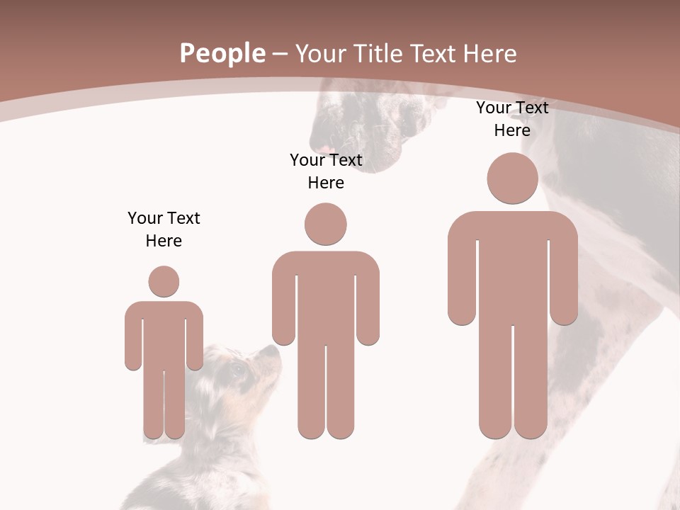 A Dog And A Puppy Are Looking At Each Other PowerPoint Template