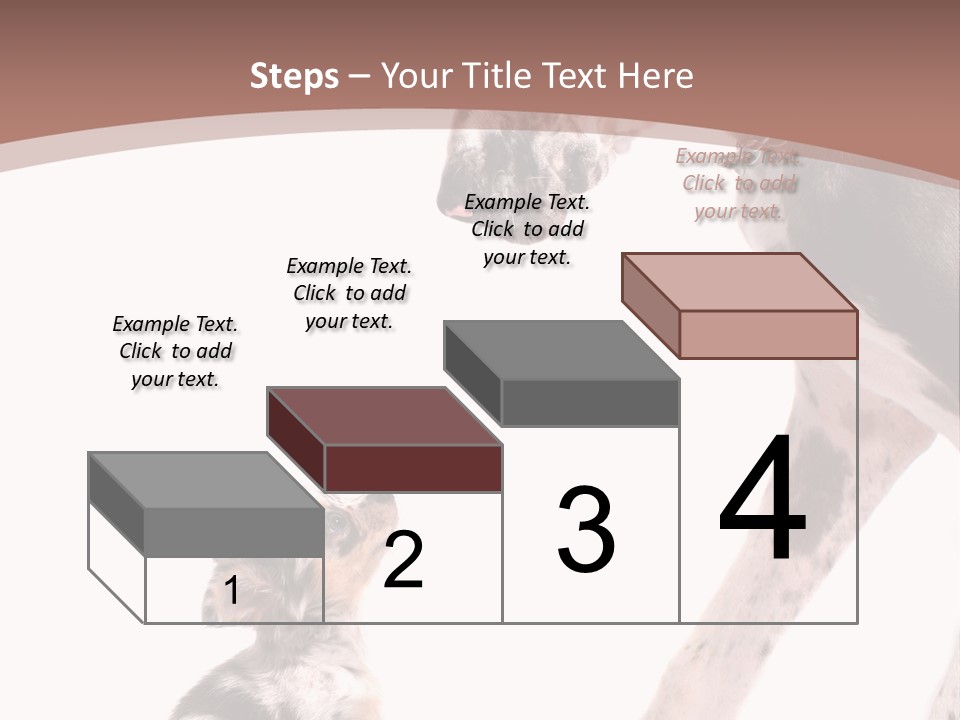 A Dog And A Puppy Are Looking At Each Other PowerPoint Template