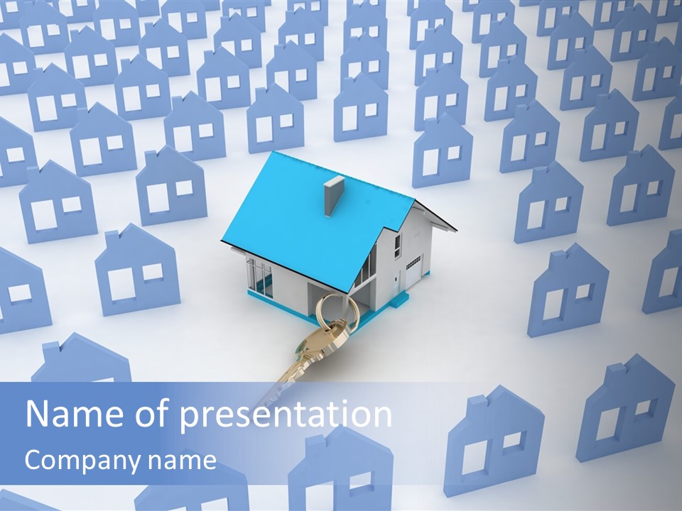 A House With A Key In The Middle Of It PowerPoint Template