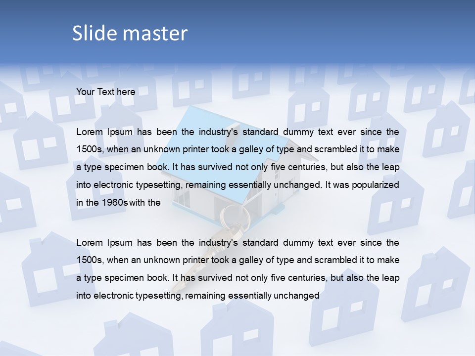 A House With A Key In The Middle Of It PowerPoint Template