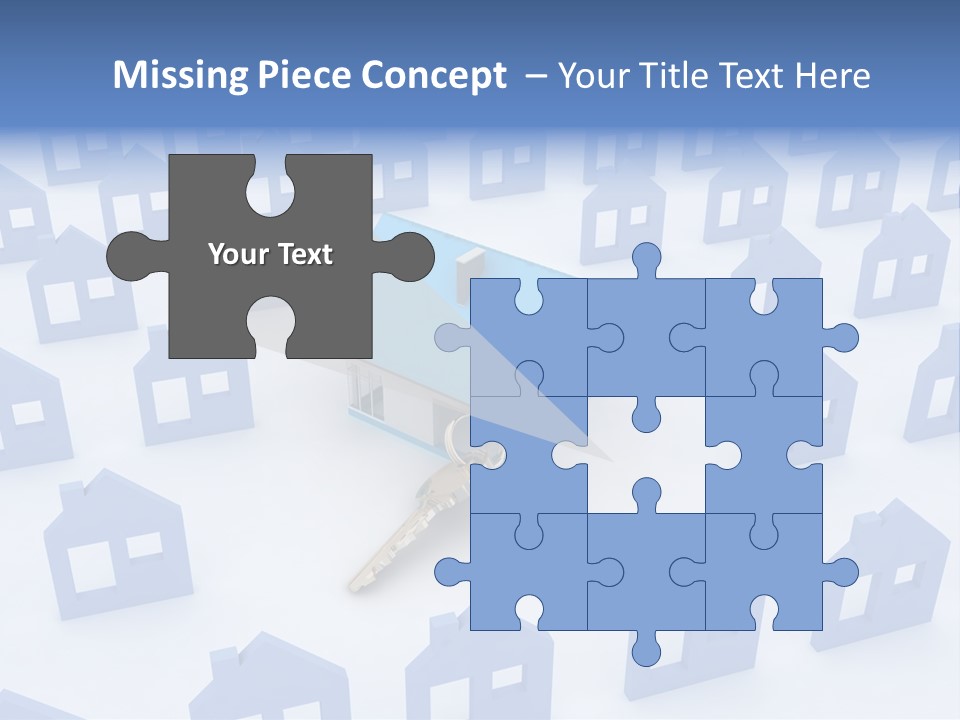 A House With A Key In The Middle Of It PowerPoint Template