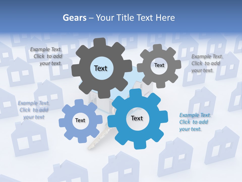 A House With A Key In The Middle Of It PowerPoint Template
