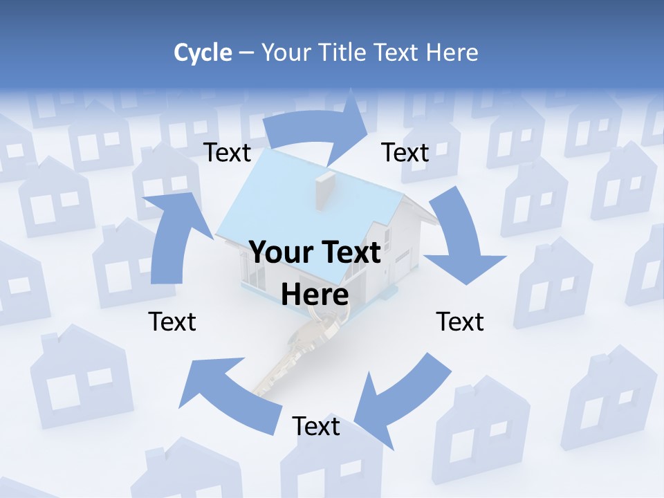 A House With A Key In The Middle Of It PowerPoint Template