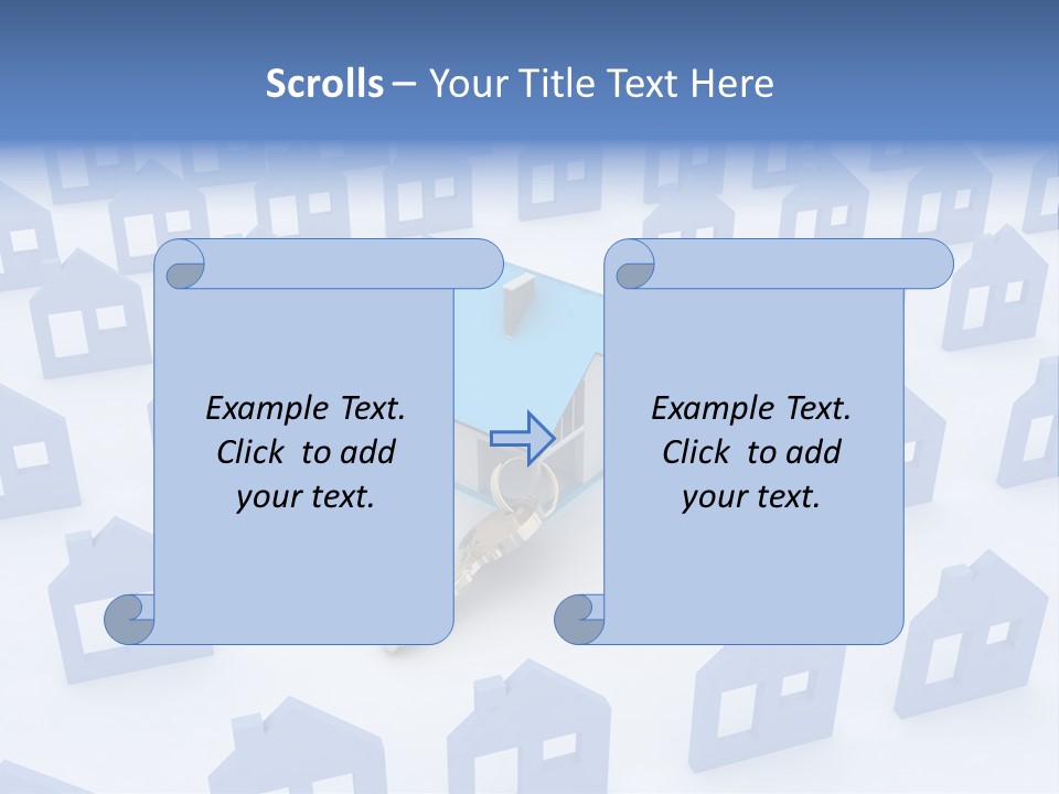 A House With A Key In The Middle Of It PowerPoint Template