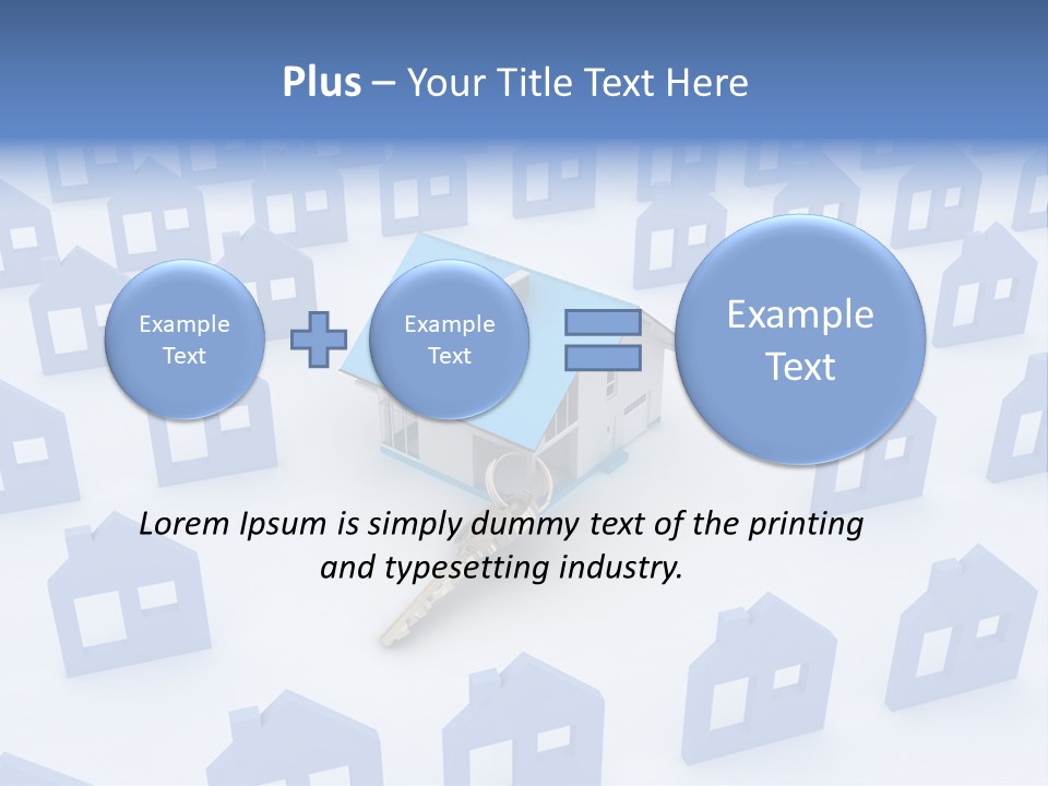 A House With A Key In The Middle Of It PowerPoint Template