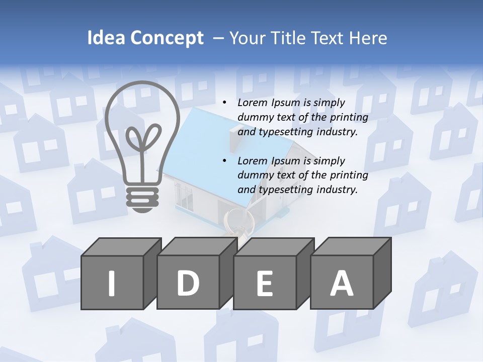 A House With A Key In The Middle Of It PowerPoint Template