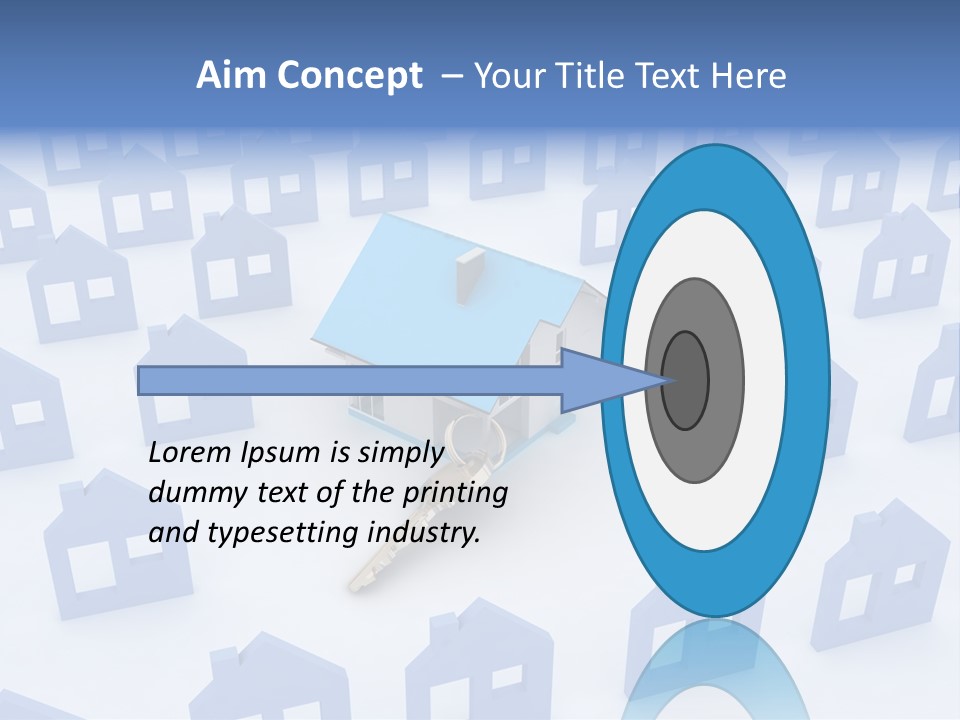 A House With A Key In The Middle Of It PowerPoint Template